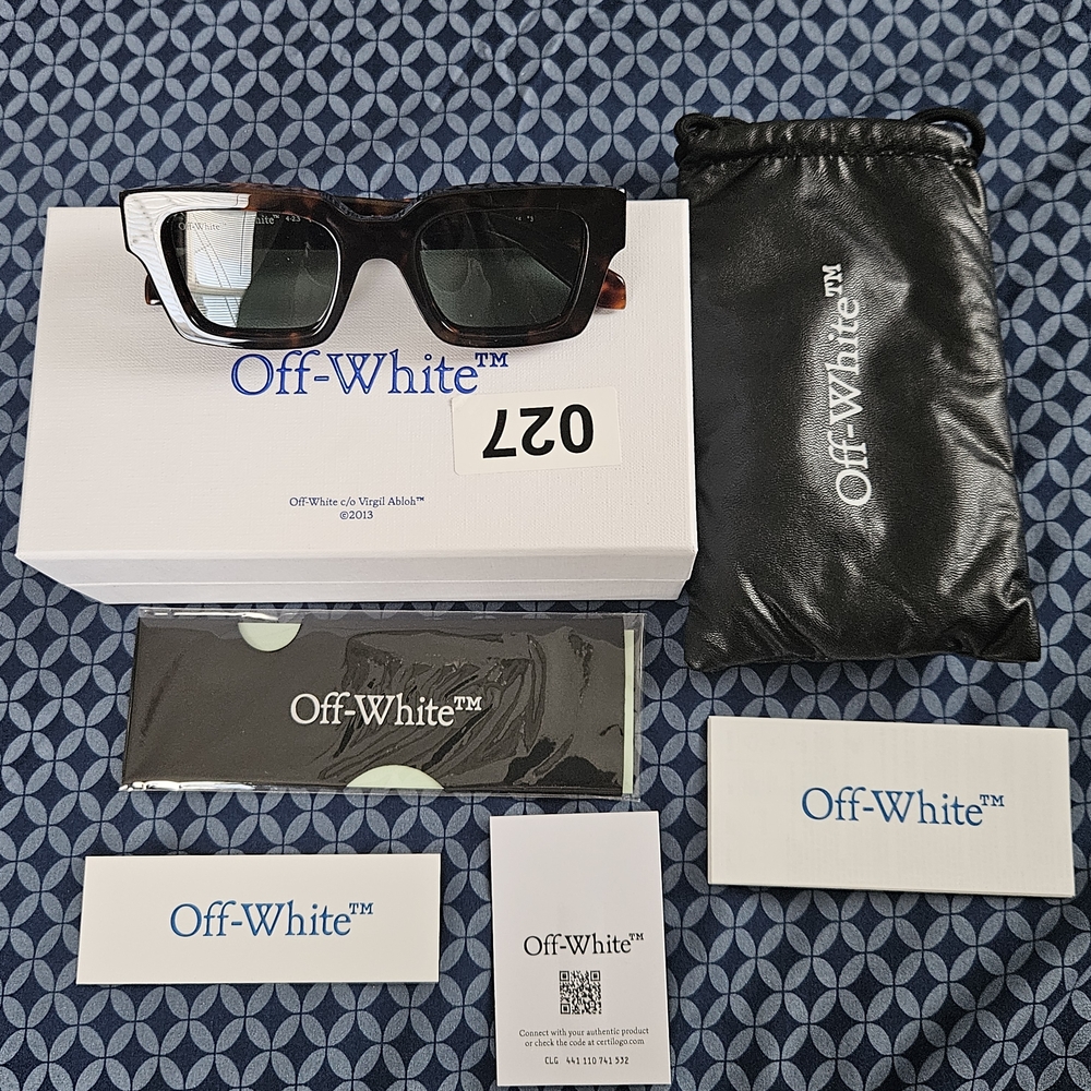 Authentic Off-White™ Rectangular Tortoiseshell Sunglasses - Picture 2 of 7